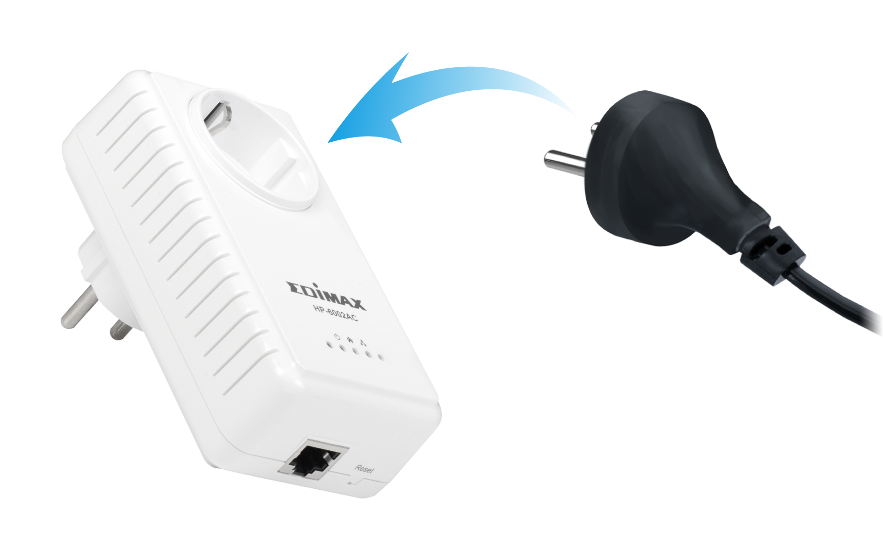 Edimax AV600 Gigabit PowerLine Adapter with Integrated Power Socket HP-6002AC_Integrated_Power_Socket .png